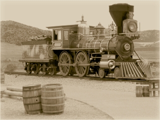 Train at Golden Spike NHS